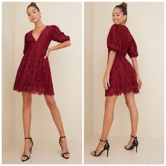 BARDOT KIRA MINI LACE DRESS - Picture 1 of 10